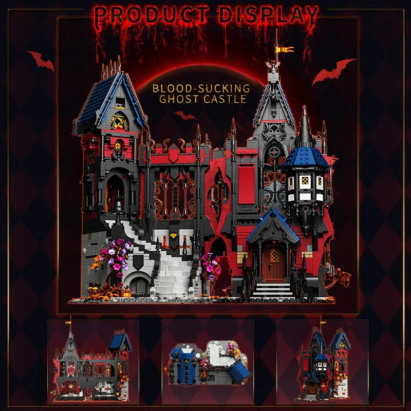 3540PCS Vampire Castle Building Blcoks Gothic Horror Castle Model Bricks Desktop Ornaments Kids Educational DIY Toy Holiday Gift