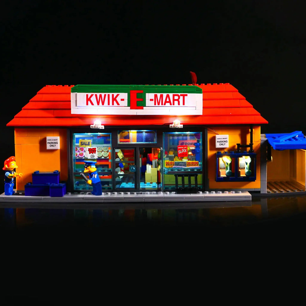 LED Lighting Kit Building 71016 Compatible 16004 Kwik-E-Mart (Only the Lights)