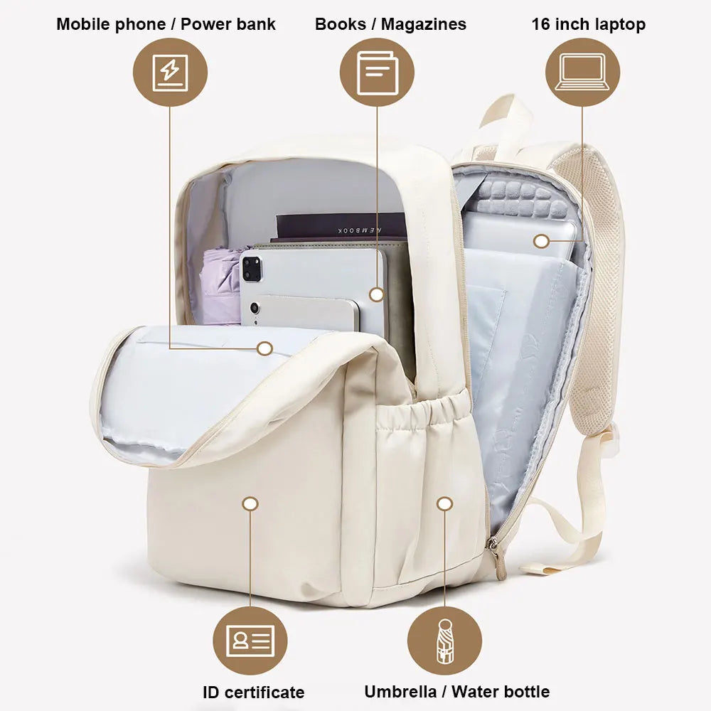 Women's Lightweight Travel Backpack Fashion Girls School Bag 16 Inch Laptop Waterproof Backpacks College Student School Backpack
