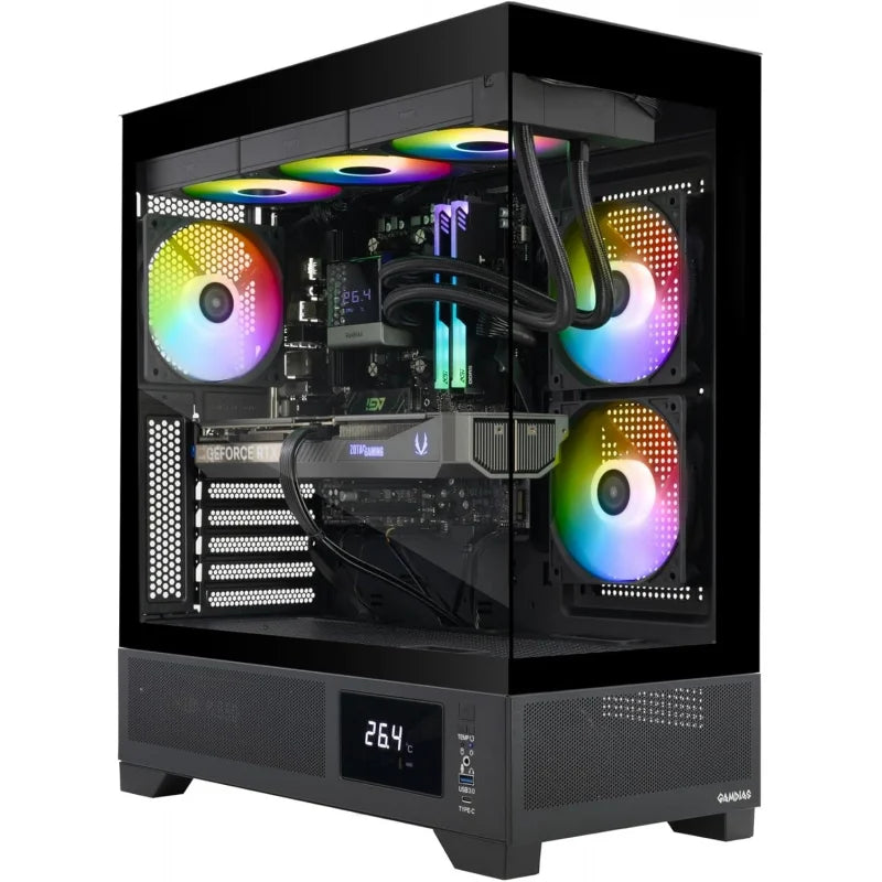 MEK AI-Enhanced Gaming PC Desktop Computer -  GeForce RTX 5070 12GB, Ryzen 5 7600X up to 5.3 GHz, 32GB RGB DDR5,