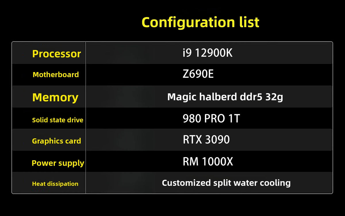 Theme i9 12900K/RTX 3090 Computer Console Gaming Desktop Water Cooled Console