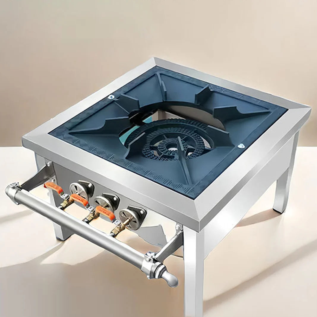 Kitchen Cooktop Stove Energy-Saving Gas Stove Commercial Household Single Gas Stove Dual Ring LPG/Natural Gas Short Footed Stove