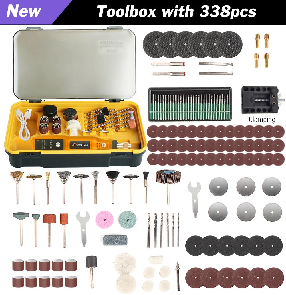 Mini Wireless Drill Rechargeable Polishing Machine DIY Mini Rotary Tool USB Engraving Tool Dremel Tool Modeling Mini Drill