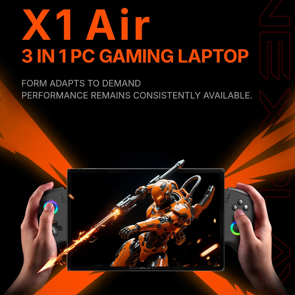 OneXPlayer X1 Air 3-in-1 Gaming Laptop 10.95‘’ Intel Ultra 7 258V 32GB DDR5 1TB/2TB SSD Mini PC Windows 11 Game Handheld Console
