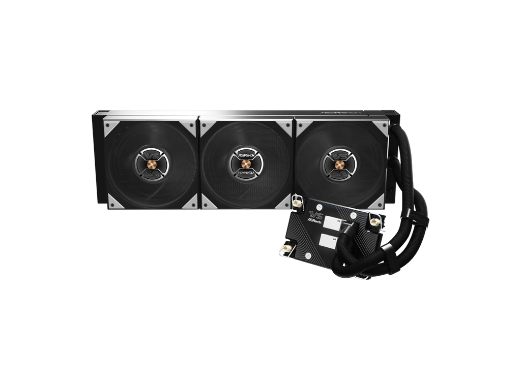 ASRock PG-1300G 1300 W Power Supply ASRock WS XE 360D 360mm AIO Liquid CPU Cooler for Intel Xeon LGA 4677/4710, Dual-Pump Redundancy with Buzzer Alarm, Brazed Full-Copper Cold Plate, IP54-Rated Fans,