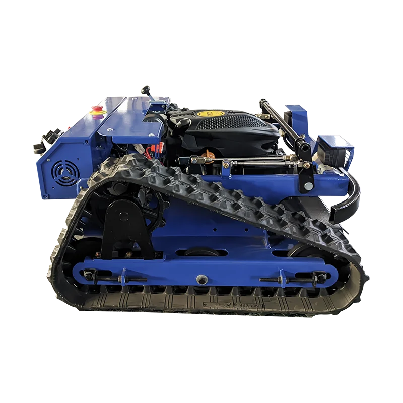 Multi functional remote-controlled tracked mini lawn mower for garden weeding used for wasteland lawn mower on road slopes
