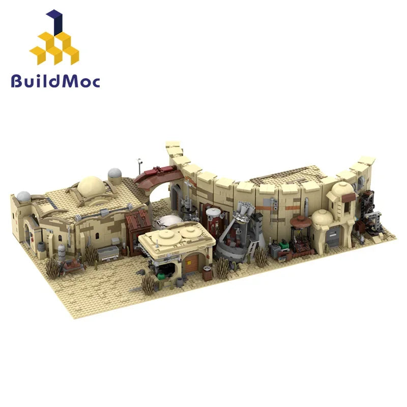 A New Hope StarW Seriers Desert Village Eisley-Cantina Tatooine Luke's X-34 Soro Speeder Fight Spacecraft Building Block Toy