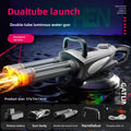Automatic Gatling Water Gun Toy Double Rotating Gun Barrel with Light Spray Water Pistol Blaster Pool Outdoor Toy for Kids Adult