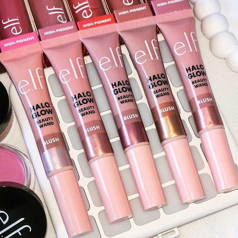 Elf Limited Time Offer Set Tinted Lip Balm Moisturizing Lip Primer with Fruit Flavor Primer Liquid Highlighter Blush Contour Pen