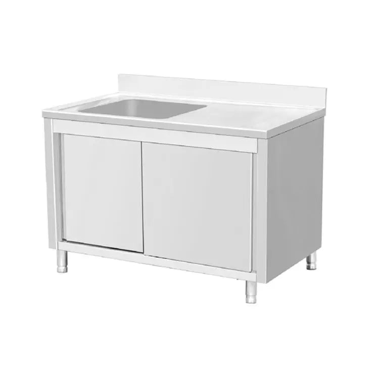 Restaurant Kitchen Cabinet Stainless Steel Sink Cabinet Kitchen Stainless Steel Custom Made Cabinet With Wash Basin Factory