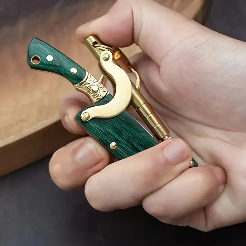 1PC Outdoor Creative Knife Fun Knife Men's Button Knife Outdoor Peeling Knife Household Box Opening Knife Small Knife Gift Knife