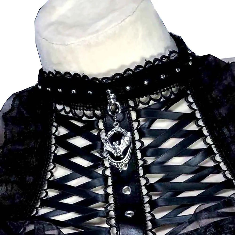 Goth Tops Punk Rock Clothes Fairy Cyber Grunge Emo Clothing ALT Gothic Tank Alternative Vkei Y2K T-shirt Harajuku Kawaii
