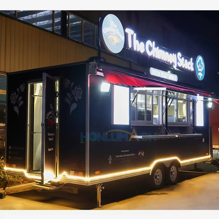 HONLU Mobile Food Trailer Fully Equipped Food Cart Food Vending Truck for Sale