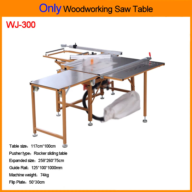 2025 Woodworking Saw Table Folding Woodworking Workbench Sliding Table Saw Precision Dust-free Wood Manual Cutting Machine