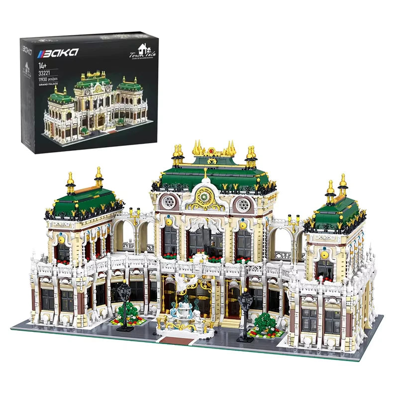 11930PCS Grand Palace Building Blocks Set Large European Baroque Royal Castle Modular Architecture Bricks MOC Street View Model Toys Kit Collectible Display Model Gift For Adult