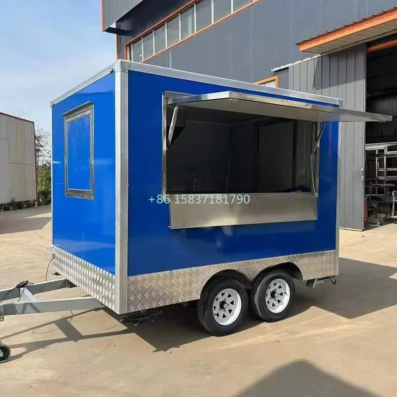 Smart Food Truck Fully Equipped Catering Dining Car Hot Dog Burger Food Cart Ice Cream Coffee Tacos Mobile Food Trailer for US