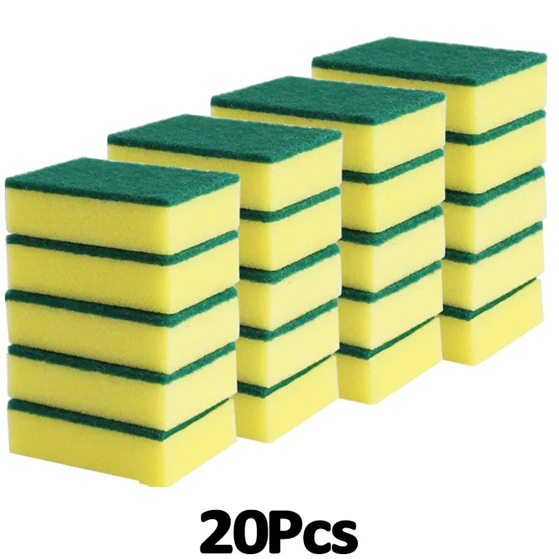 10-60Pcs Highly Absorbent Double-sided Sponges Nano Emery Magic Clean Pot Rust Stains Sponge Cleaning Brush Car Detailing Tools