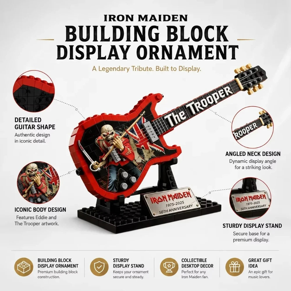 Guitar Building Blocks Assembly Kit Intellectual Brain Teaser Toy Home Display Decorative Item Perfect Birthday Present