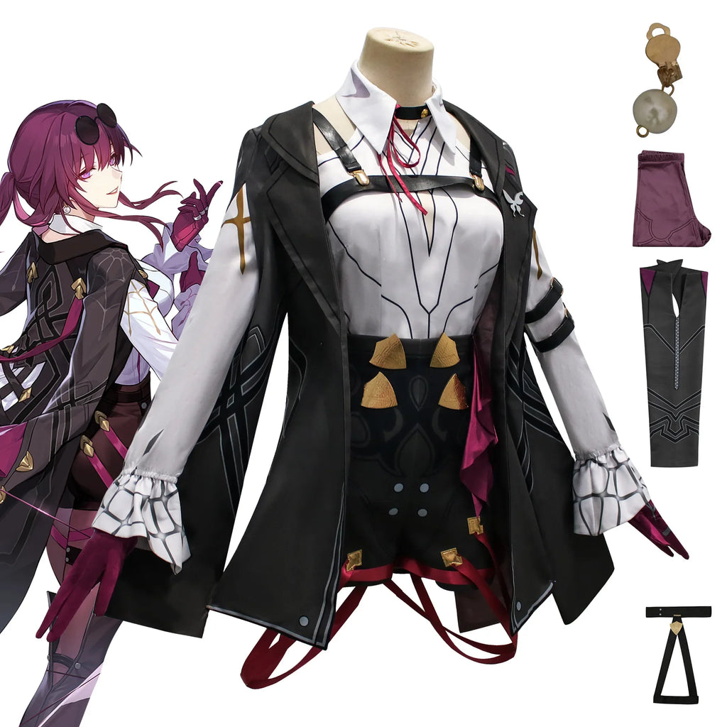 Honkai Star Rail Cosplay Costume Honkai Kafka Cosplay Costume Helloween Party Suit with Wig Kafka Outfit Uniform