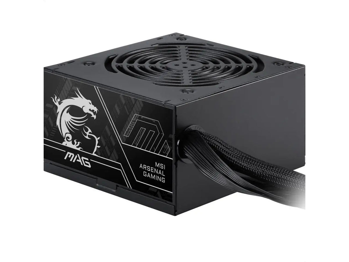 MSI MAG A600DN II Power Supply Unit, 600W, 80 PLUS Standard, ATX PSU, Black Flat Cables