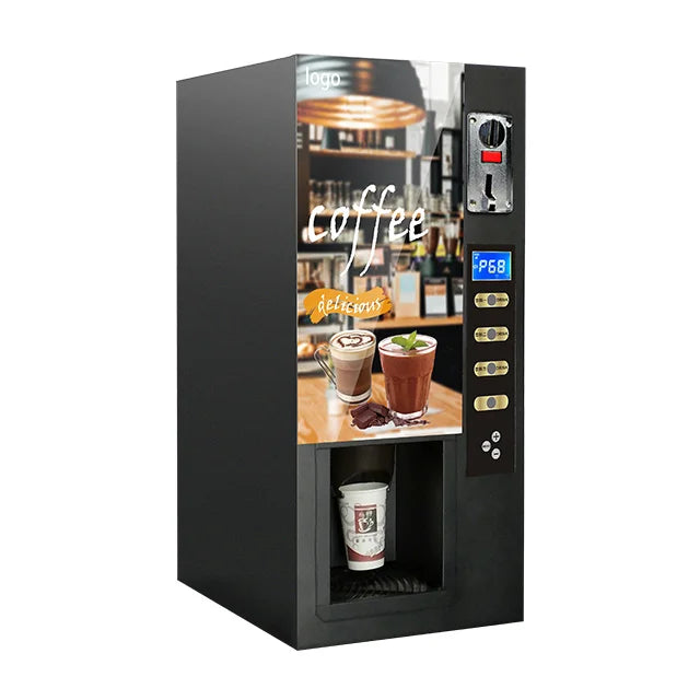 Coffee Vending MachineIntelligent Commercial Automatic Self-service Coin Card Payment Instant Coffee Vending Machine