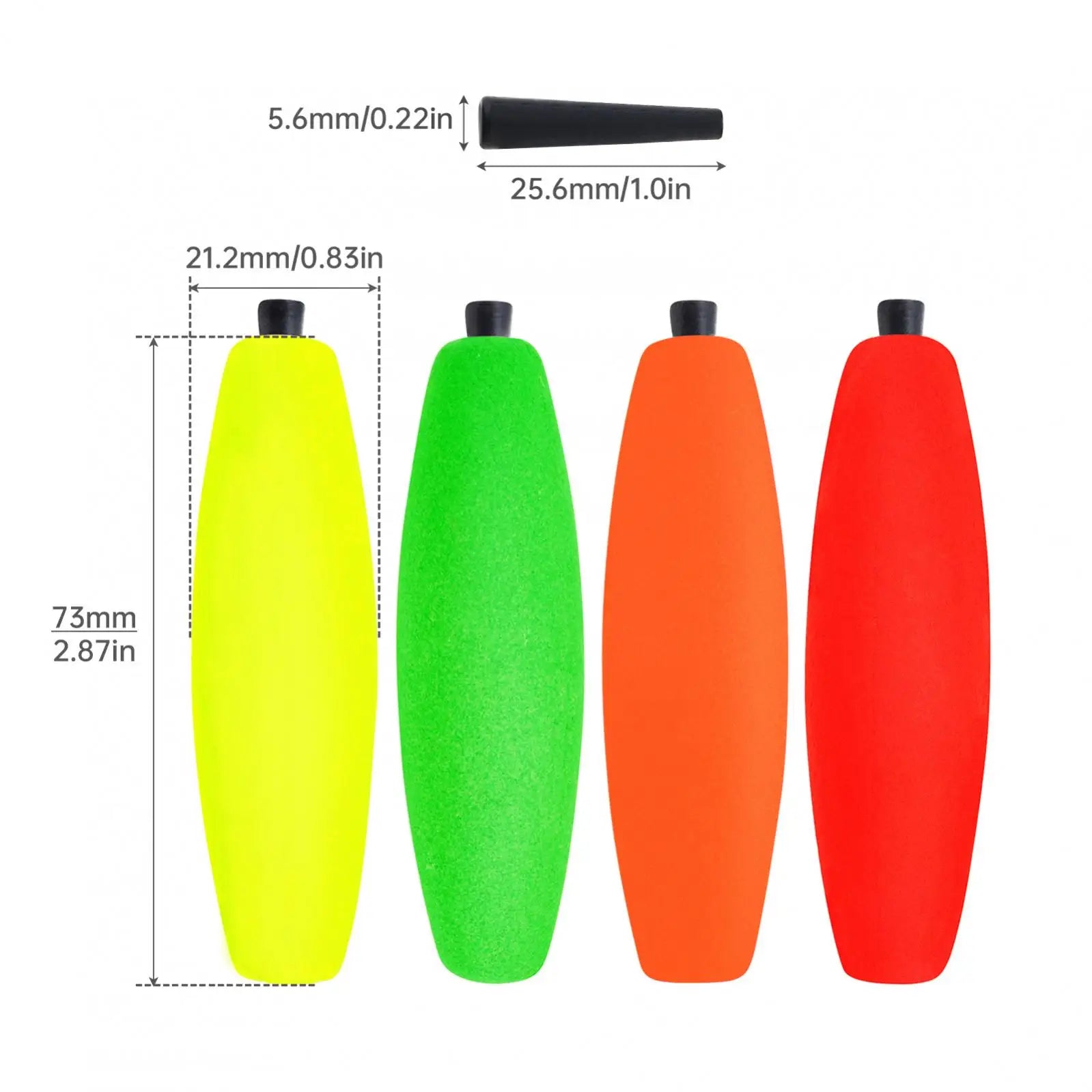 Colorful Hard Foam Fishing Bobber Float for Catfish, Strong Buoyancy Fishing Peg Floats 4 Colors for Optional