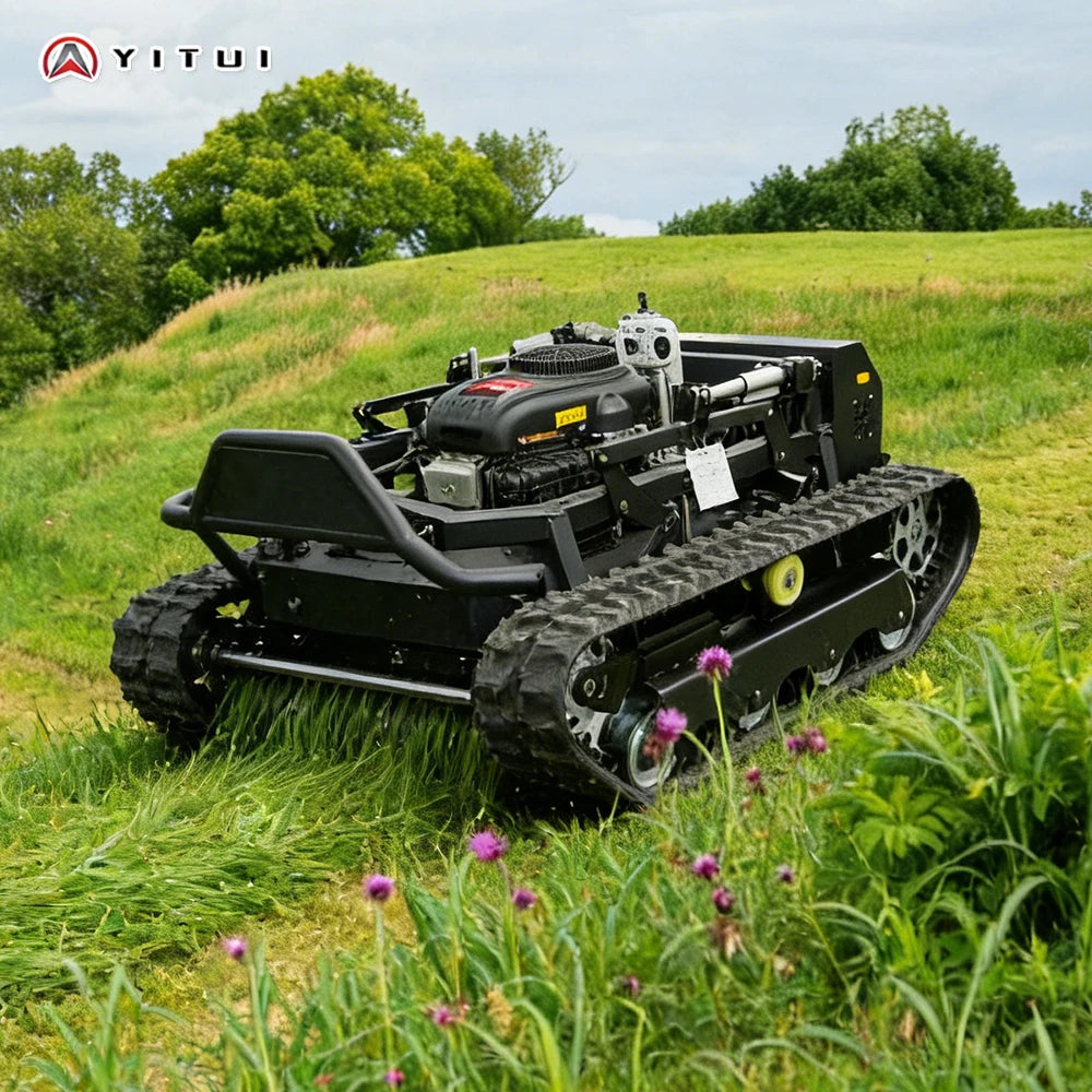Remote Controlled Lawn Mower Suitable For All Terrains Customized Powerful Engine Precise Cutting Wireless Remote Control