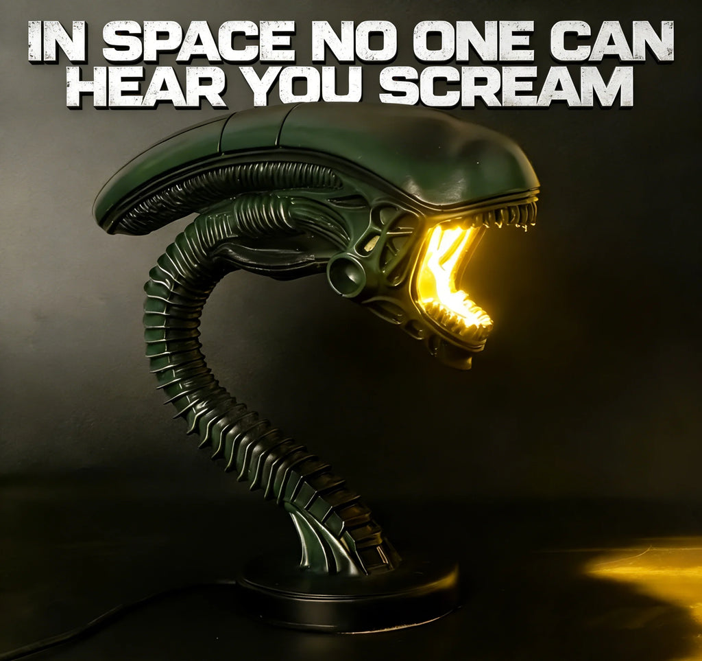 Resin Alien Statue Lamp, Bedroom Living Room Desk Decor, Extraterrestrial Life Form Night Light, Home Decoration Gift