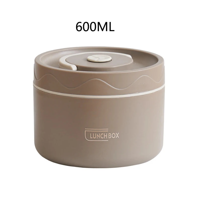 304 Stainless Steel Insulated Lunch Box with Storage Bag Portable Double-layer Covered Lunch Box Office Student Sealed Lunch Box