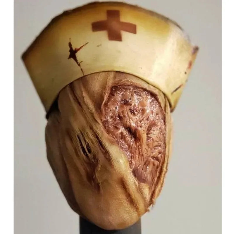 Hot Game Silent Hill Faceless Nurse Cosplay Mask Horror Bloody Latex Masks Halloween Costume Props for Adult High Quality