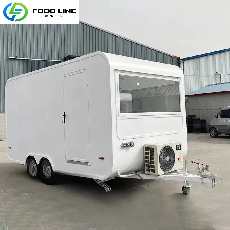 Food Truck Street Trailer Compact Portable Food Trailer for Festivals and Beachfronts with Refrigeration Flexible Layout