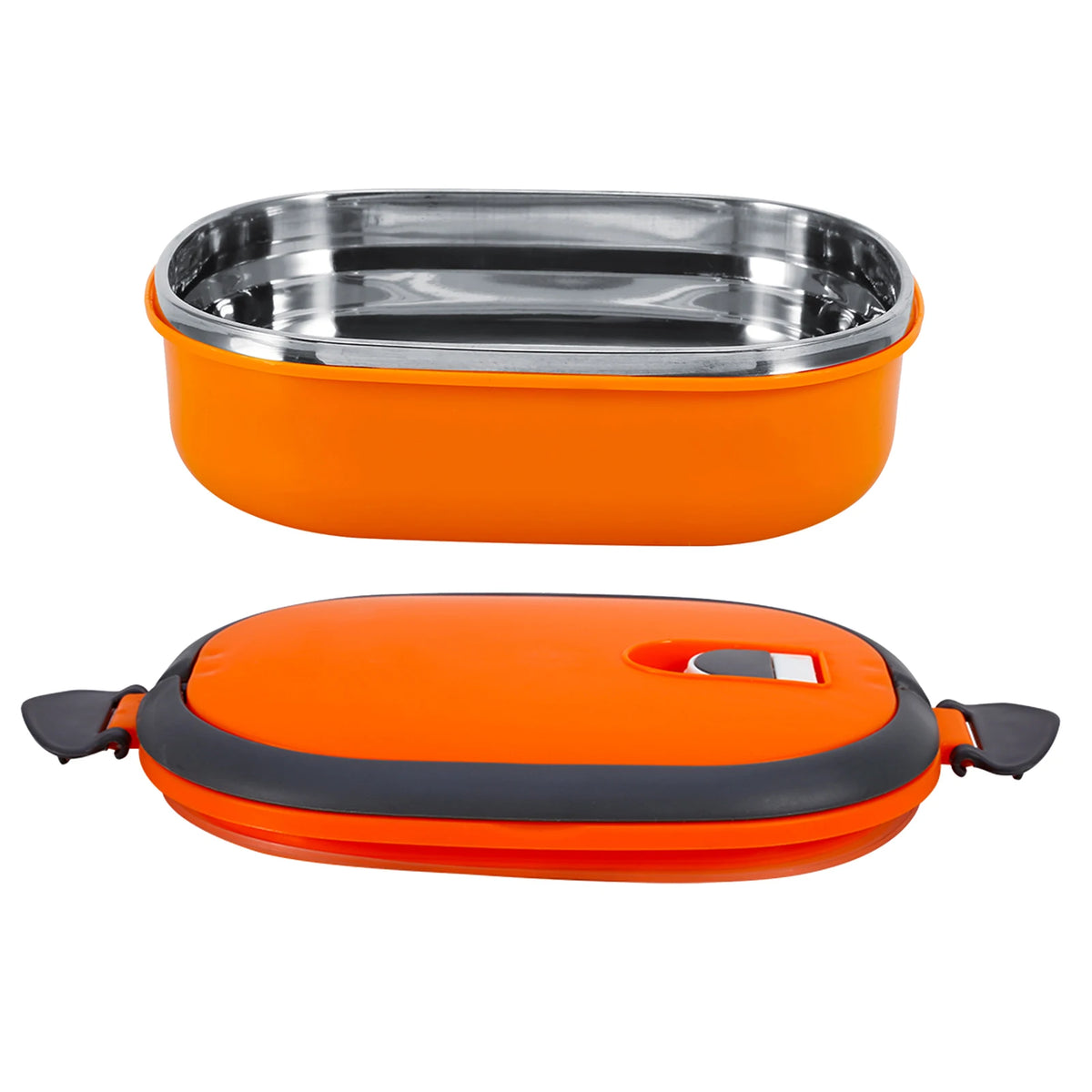 Stainless Steel Insulated Food Storage Supper Dinner Lunch Box 1 Layer Orange Lunch Box Container Stainless Steel Insulation Box