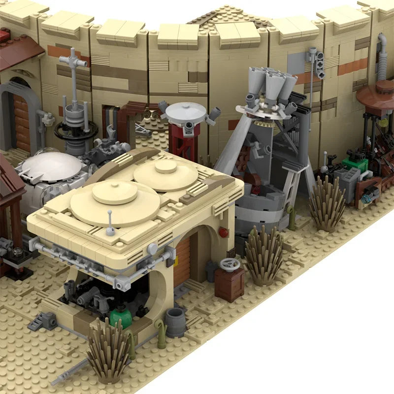 A New Hope StarW Seriers Desert Village Eisley-Cantina Tatooine Luke's X-34 Soro Speeder Fight Spacecraft Building Block Toy