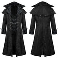 2026 Burgundy Medieval Jacquard Trench Coat for Men,Vintage Gothic Dark Men's Jacket ,Halloween Cosplay Performance Costume Men