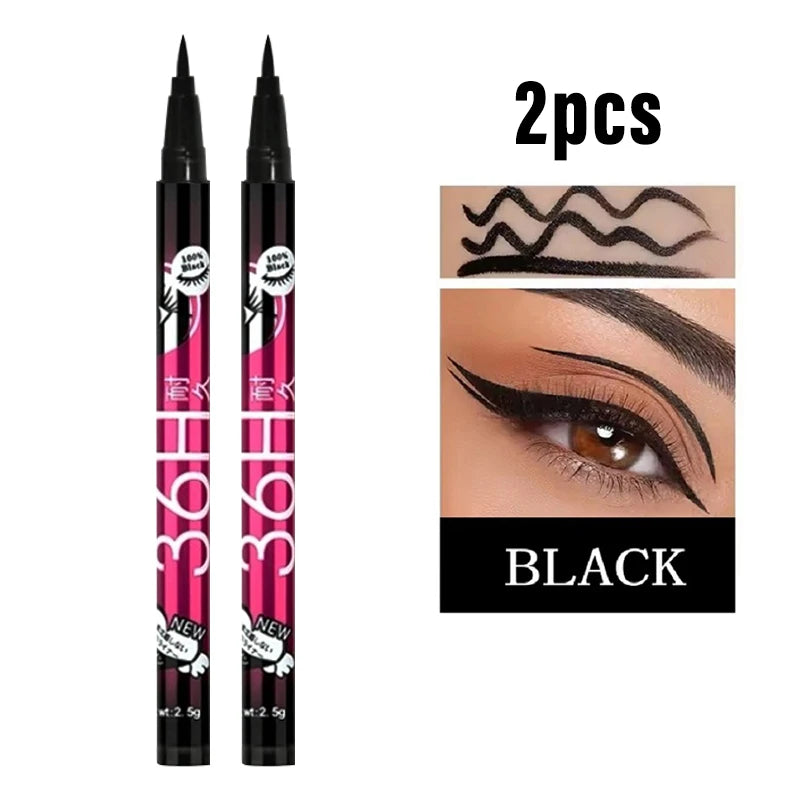 1/5/12PCS Black Liquid Eyeliner Set Waterproof Quick Dry Ultra Fine Smooth Eye Liner Pencil Pen Makeup Cosmetic Beauty Tools