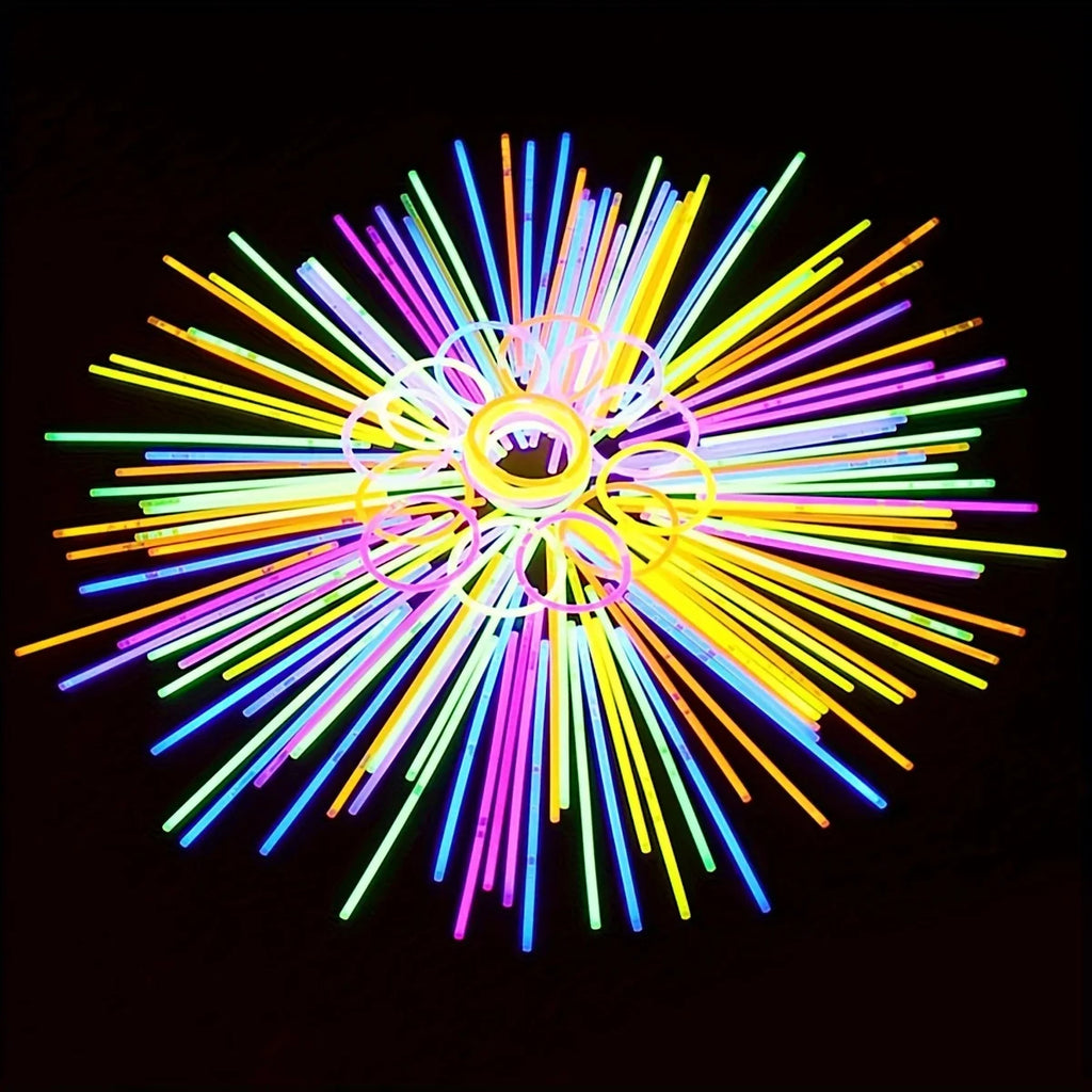15/35Piece Glow Stick Bulk Set - 8" Multicolor Glow in the Dark Necklaces, Bracelets & Glasses | Party Decor ZSY