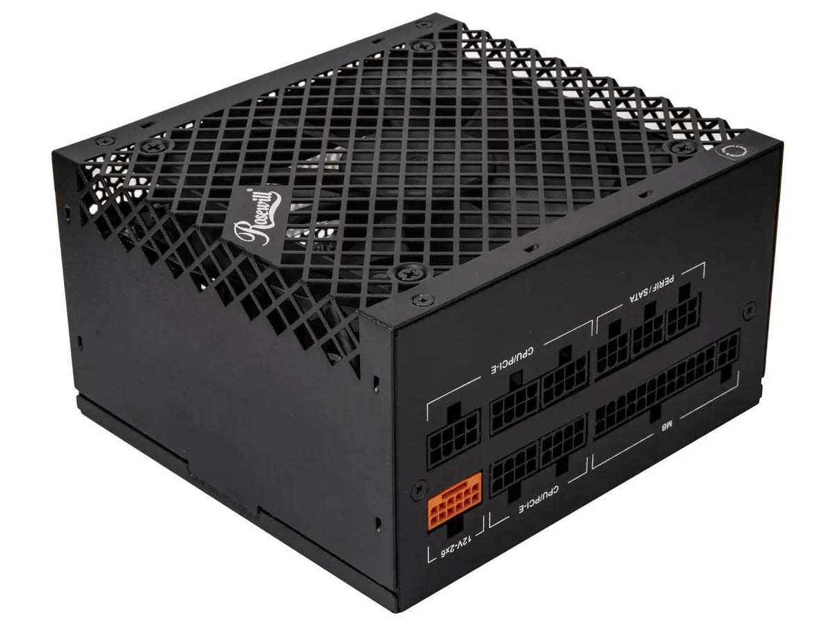 Rosewill VMG 850W 80+ Gold, ATX 3.0 & 3.1 Compatible, Full Modular Low-Noise Power Supply, PCIe 5.1 12V-2x6 Connector, 100% Japanese Electrolytic Capacitor, 120mm FDB Silent Fan - VMG850
