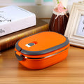 Stainless Steel Insulated Food Storage Supper Dinner Lunch Box 1 Layer Orange Lunch Box Container Stainless Steel Insulation Box
