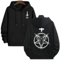 666 Symbol Male Autumn Winter Pullover Casual Top Tracksuit Demonic Print Men's Hoodies 2025 Streetwear Gothic Satan Sweatshirt