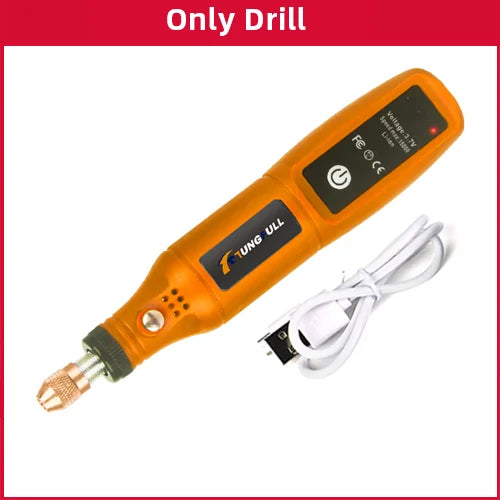 Mini Wireless Drill Rechargeable Polishing Machine DIY Mini Rotary Tool USB Engraving Tool Dremel Tool Modeling Mini Drill