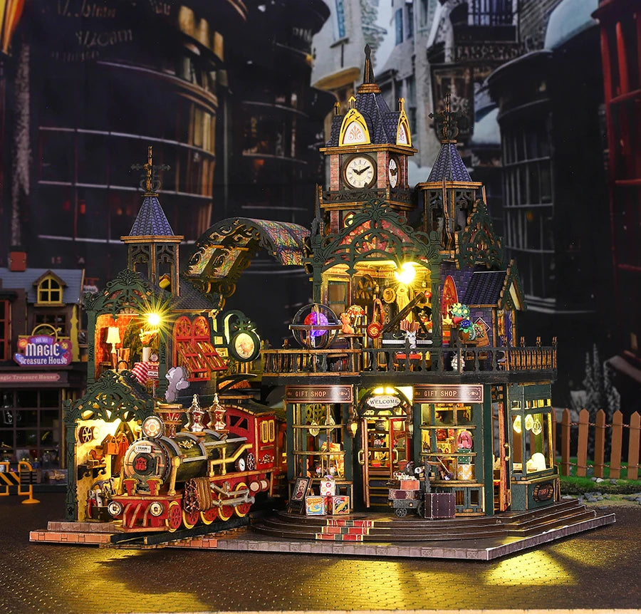 Diy Big Wooden Dollhouse  Furniture Light Kit Doll House Casa Miniature Accessories Handmade Wooden Toys Birthday Gifts