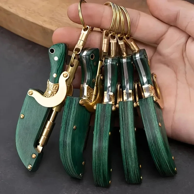 1PC Outdoor Creative Knife Fun Knife Men's Button Knife Outdoor Peeling Knife Household Box Opening Knife Small Knife Gift Knife