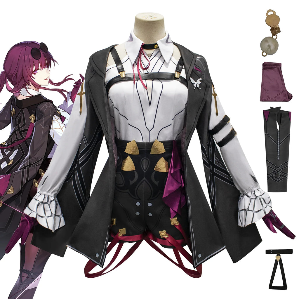 Honkai Star Rail Cosplay Costume Honkai Kafka Cosplay Costume Helloween Party Suit with Wig Kafka Outfit Uniform