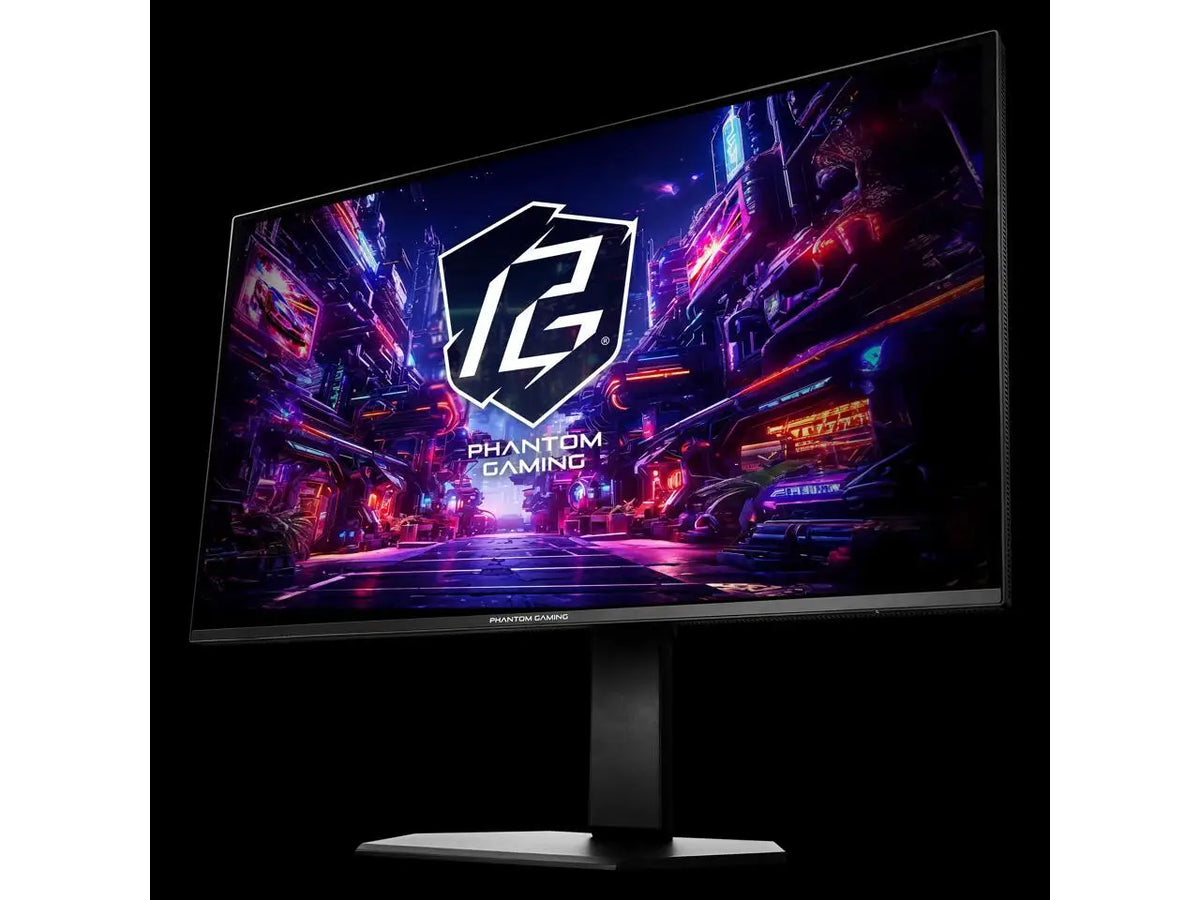 ASRock Phantom Gaming  27 inch QHD 2K 1440P 240Hz AMD FreeSync Premium 0.03ms HDR10 OLED Gaming Computer Monitor with Height Adjustable, Swivel, Pivot & Tilt Stand PGO27QSA