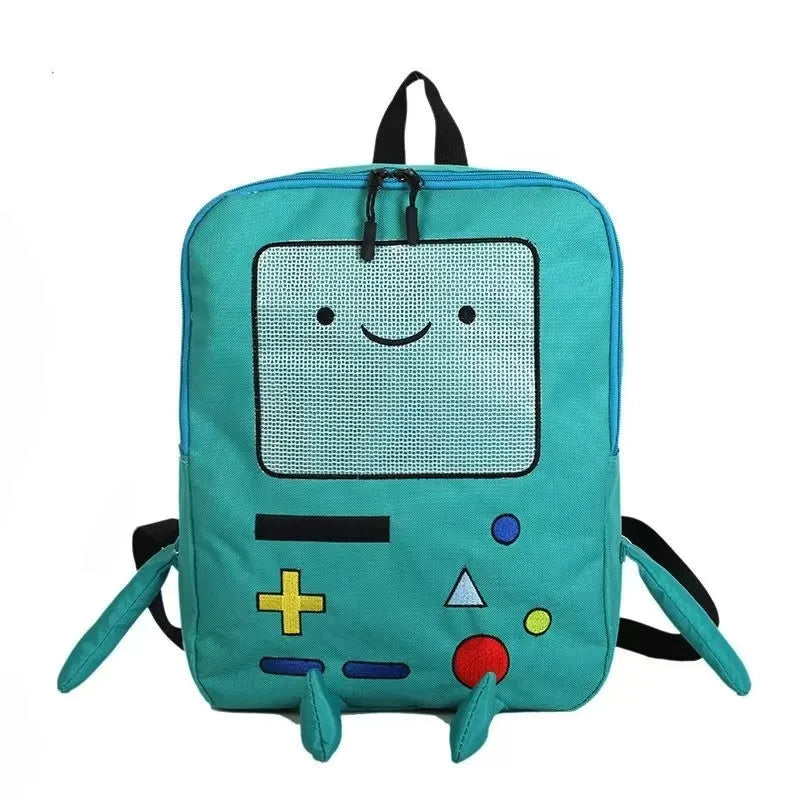 Creative Robot Design Backpacks for Girls Funny Games Console Pattern Backpack for Women Cute Cartoon Canvas Backpack Travel Bag