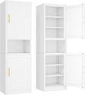 Tall Narrow Storage Cabinet 66.93' H Tall Bathroom Cabinet Metal Pantry Cabinets, 4 Adjustable Shelves for Kitchen, Home Office,