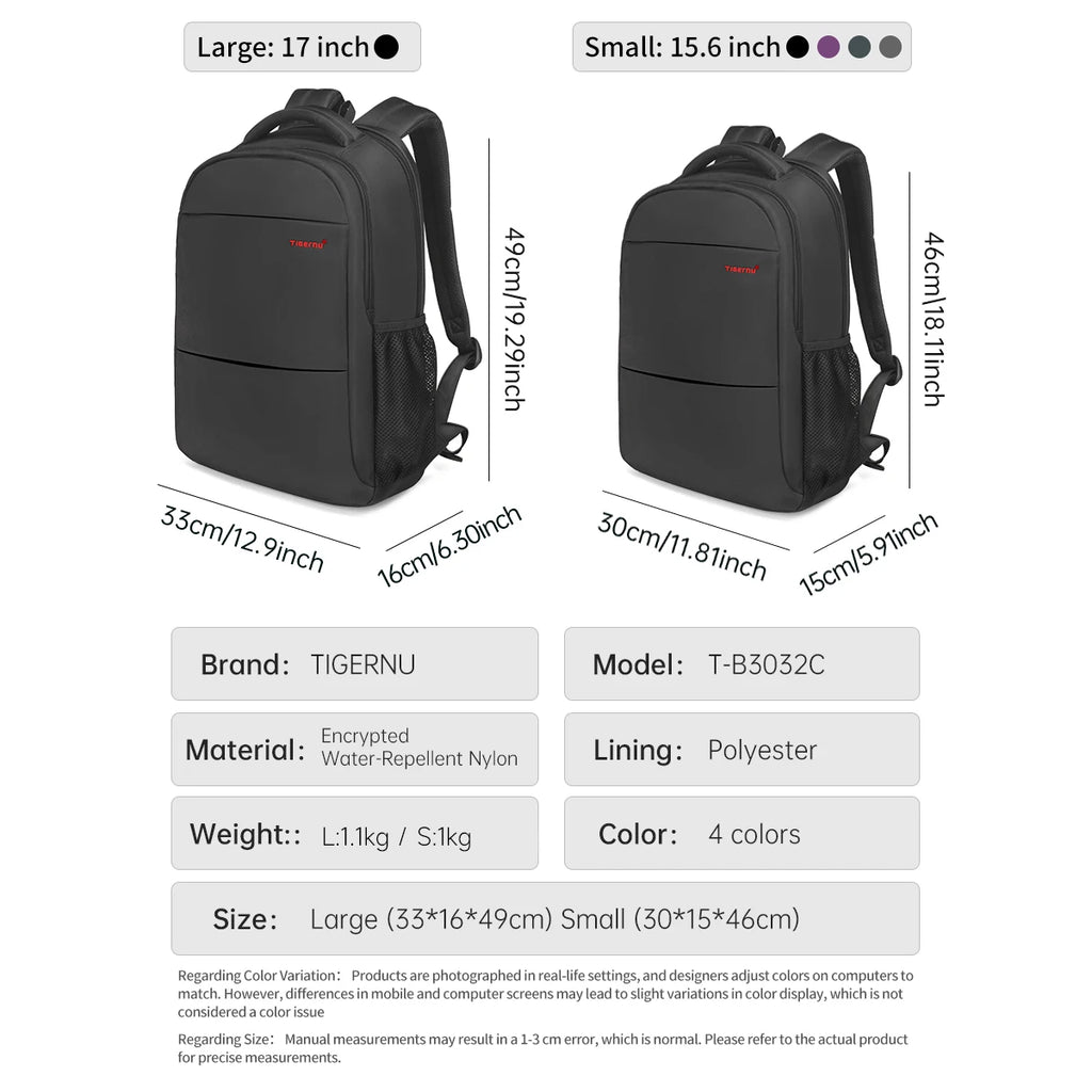Tigernu Women Large Capacity Casual  Travel Backpacks Waterproof 15.6" Laptop Backpack Female  School Backpack Mochilas