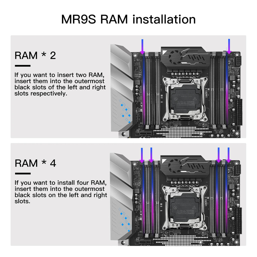 MACHINIST X99 MR9S ATX Motherboard LGA 2011-3 Supports TPM 2.0 Intel Xeon E5 V3/V4 CPU DDR4 RAM Memory NVME M.2 USB3.0