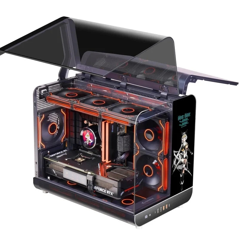 New Design Desktop Gamer Case TYPE-C Interface Supports ATX/MATX Tower With Stock