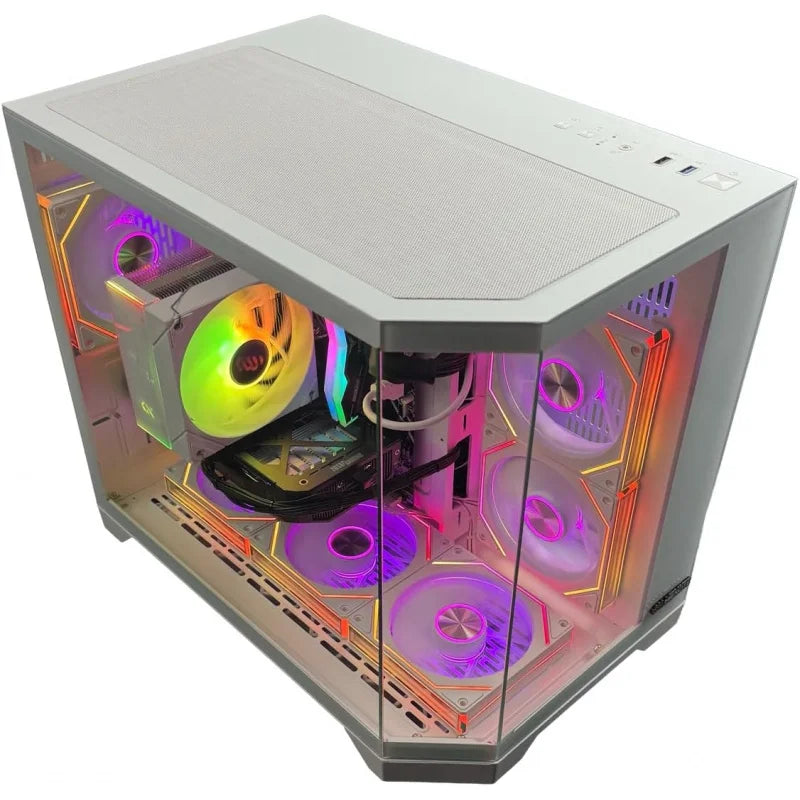 Gaming PC G6MATX PRO Core i5 14400F CPU RTX 5060 Ti GPU DDR5 H610 MB DDR5 16GB RAM 1TB SSD M.2 120 AC CPU Cooler 600w PSU White